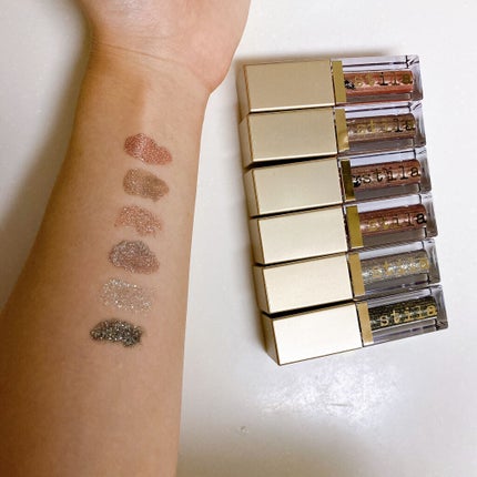 グリッター&グロウ リキッドアイシャドウ/stila/グリッターを使ったクチコミ(3枚目)