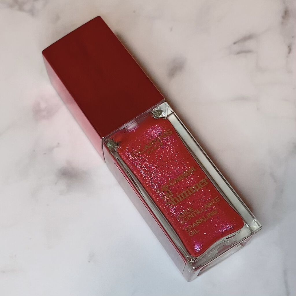 コンフォート リップオイル シマー 05 プリティインピンク(限定)/CLARINS/リップグロスを使ったクチコミ（1枚目）