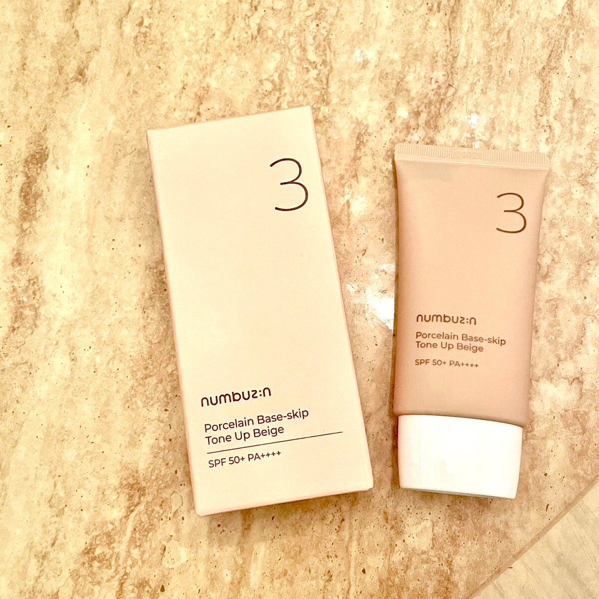 3番 ノーファンデ陶器肌トーンアップクリーム/numbuzin/化粧下地を使ったクチコミ(1枚目)
