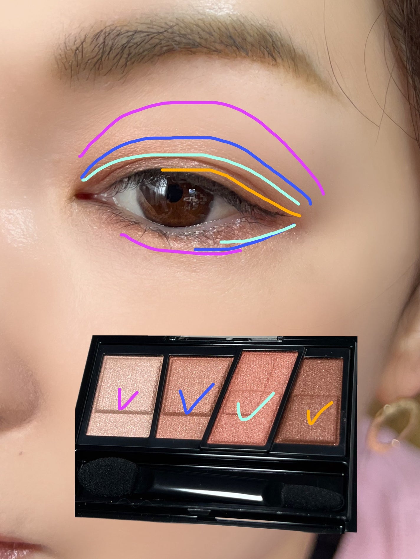 デザイニングブラウンアイズ/KATE/アイシャドウパレットを使ったクチコミ(4枚目)