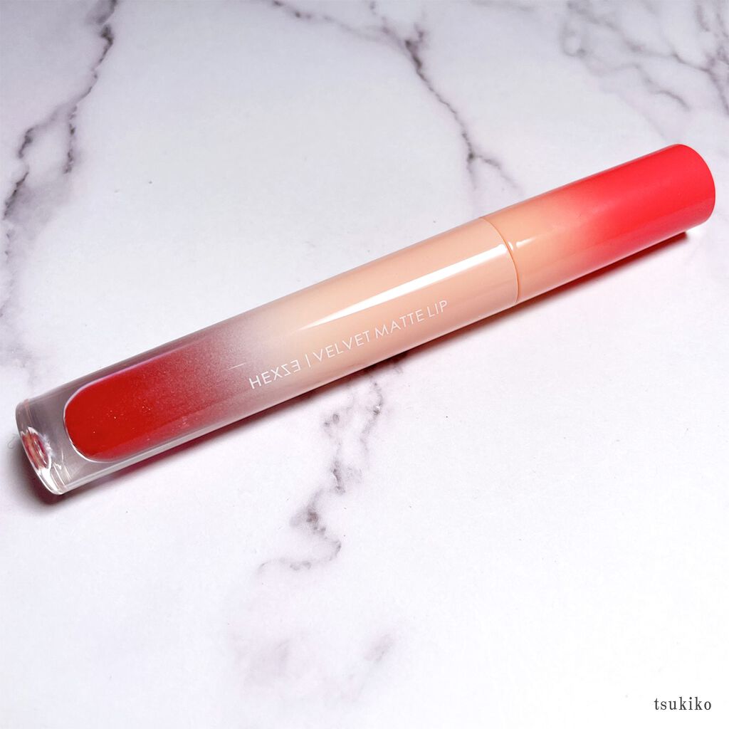 HEXZEヴェルベットマットリップグロス/HEXZE（ヘックスゼ）/リップグロスを使ったクチコミ（3枚目）