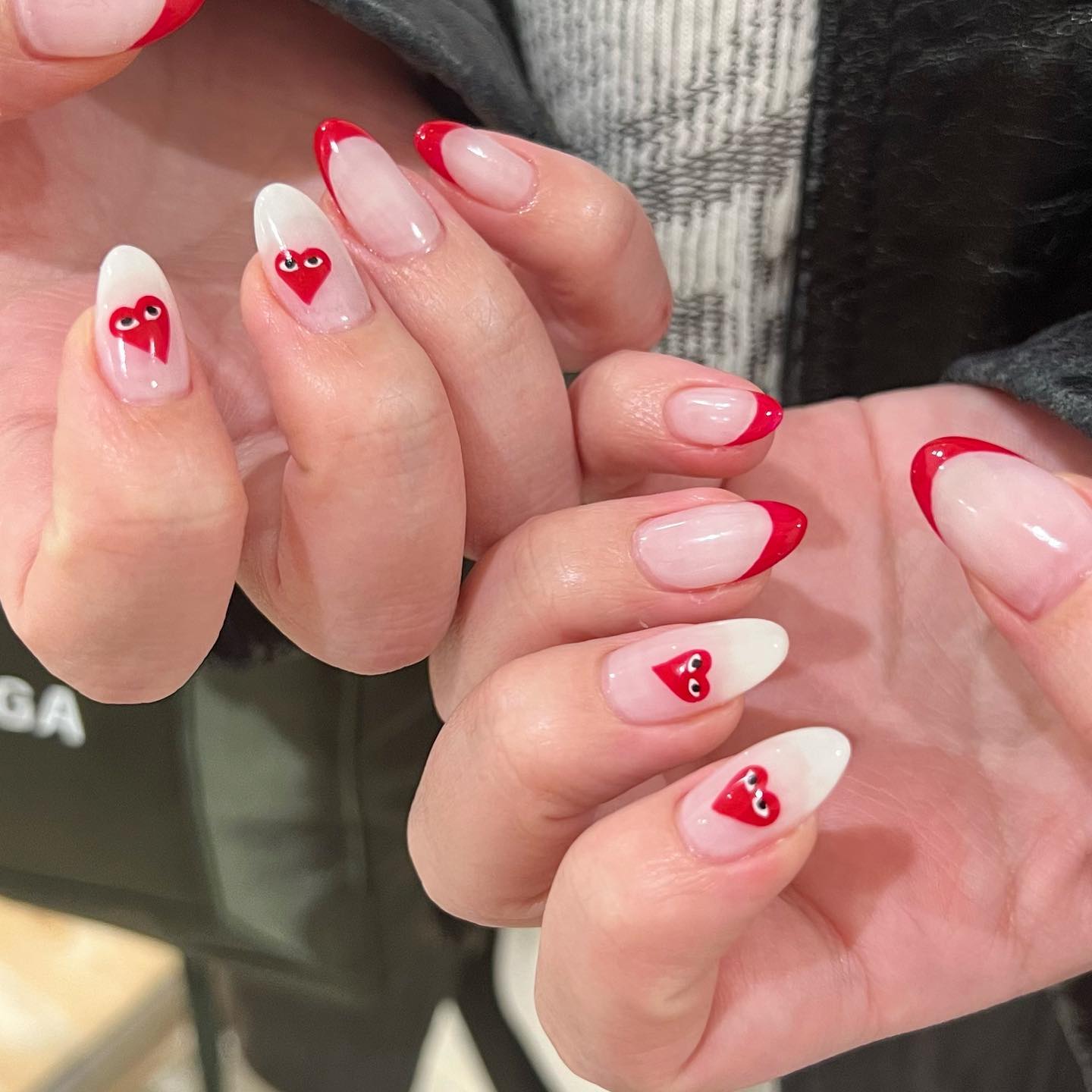 #バレンタインネイルのネイルデザイン