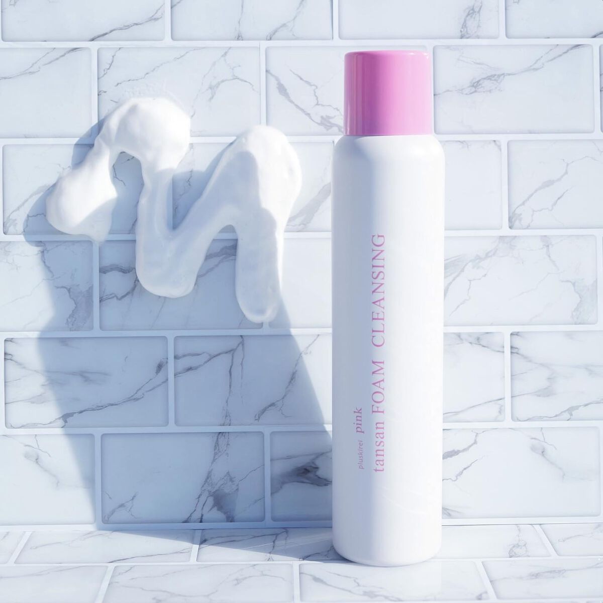 ピンク炭酸フォームクレンジング/プラスキレイ/洗顔フォームを使ったクチコミ（1枚目）