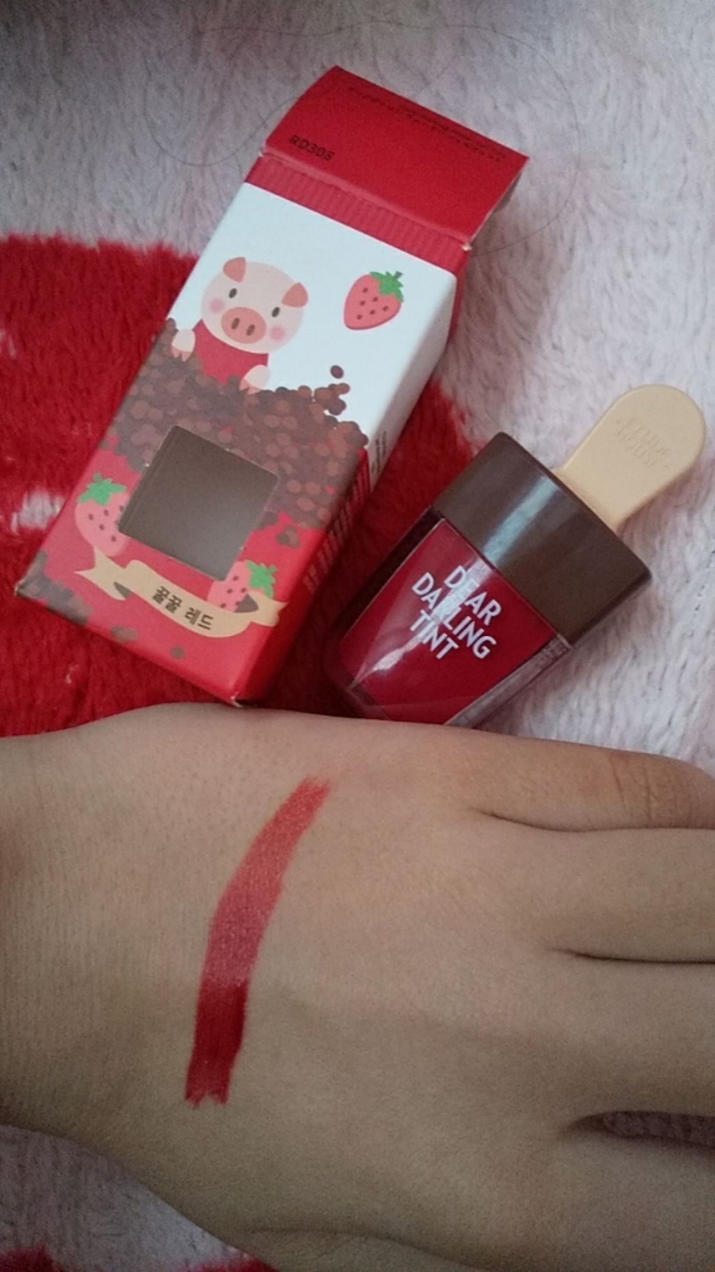 ディアダーリン ウォータージェルティント （アイスティント）/ETUDE/口紅を使ったクチコミ（1枚目）