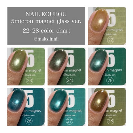 5ミクロンマグネット ガラス ver./ネイル工房/ジェルネイルを使ったクチコミ(5枚目)