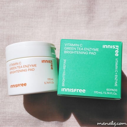 ビタC グリーンティーエンザイム ブライト パッド/innisfree/トナーパッドを使ったクチコミ(1枚目)