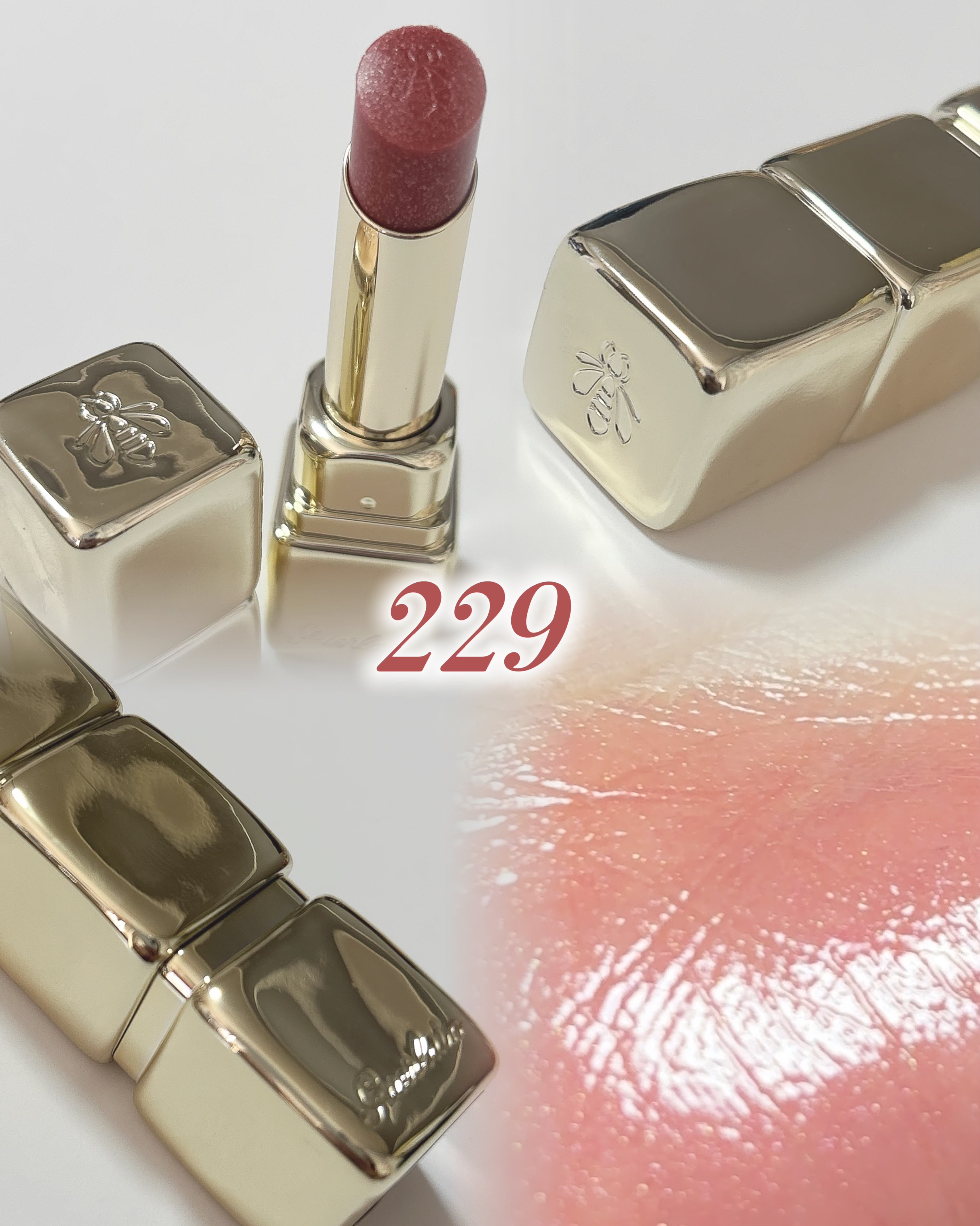 キスキス ビー グロウ パーリー/GUERLAIN/口紅を使ったクチコミ（2枚目）