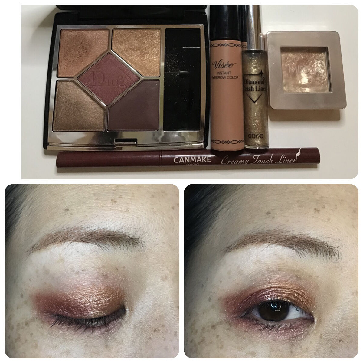 ダイヤモンドクラッシュライナーN 06 クリスタルゴールド/ドド/リキッドアイライナーを使ったクチコミ（1枚目）