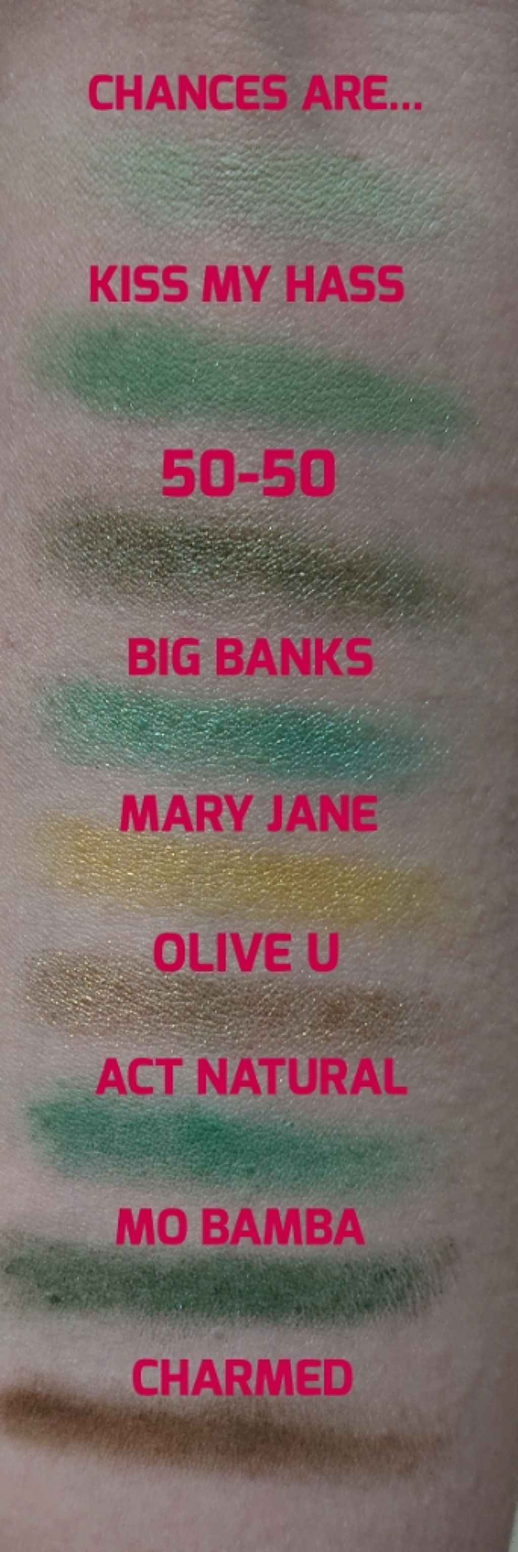 ジャスト マイ ラック グリーン アイシャドウ パレット/ColourPop/アイシャドウパレットを使ったクチコミ（3枚目）