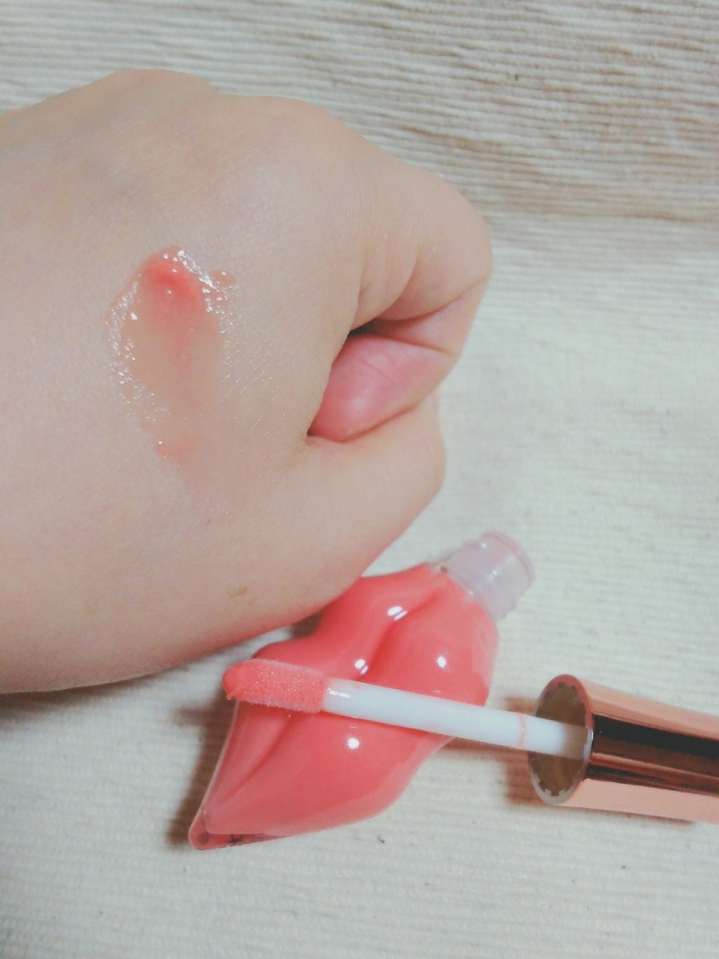 メルティーリップセラム/プランプピンク/リップグロスを使ったクチコミ（3枚目）