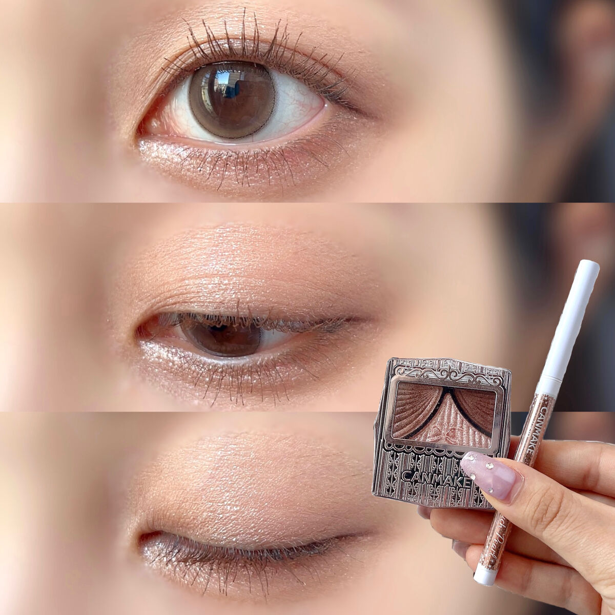 ジューシーピュアアイズ/キャンメイク/アイシャドウパレットを使ったクチコミ（3枚目）