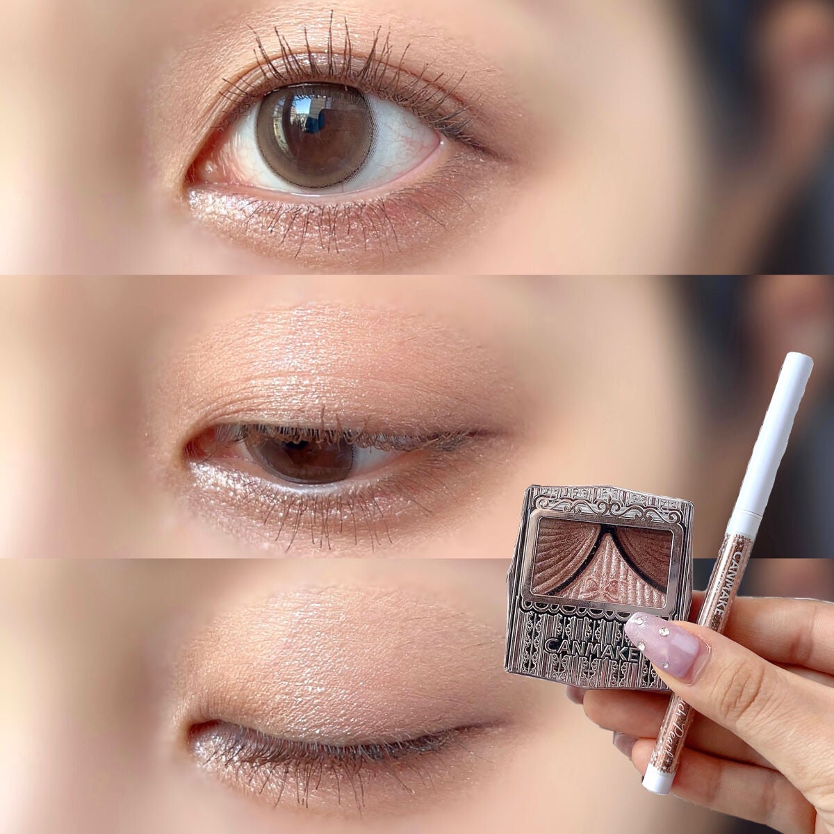 ジューシーピュアアイズ/キャンメイク/アイシャドウパレットを使ったクチコミ(3枚目)