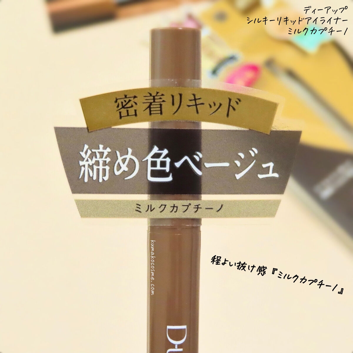 シルキーリキッドアイライナーWP ミルクカプチーノ/D-UP/リキッドアイライナーを使ったクチコミ（2枚目）