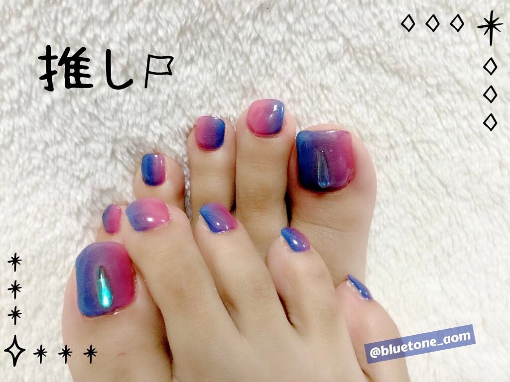 セミキュアジェルネイル(ペディキュア)/ohora/ネイルシールを使ったクチコミ(3枚目)