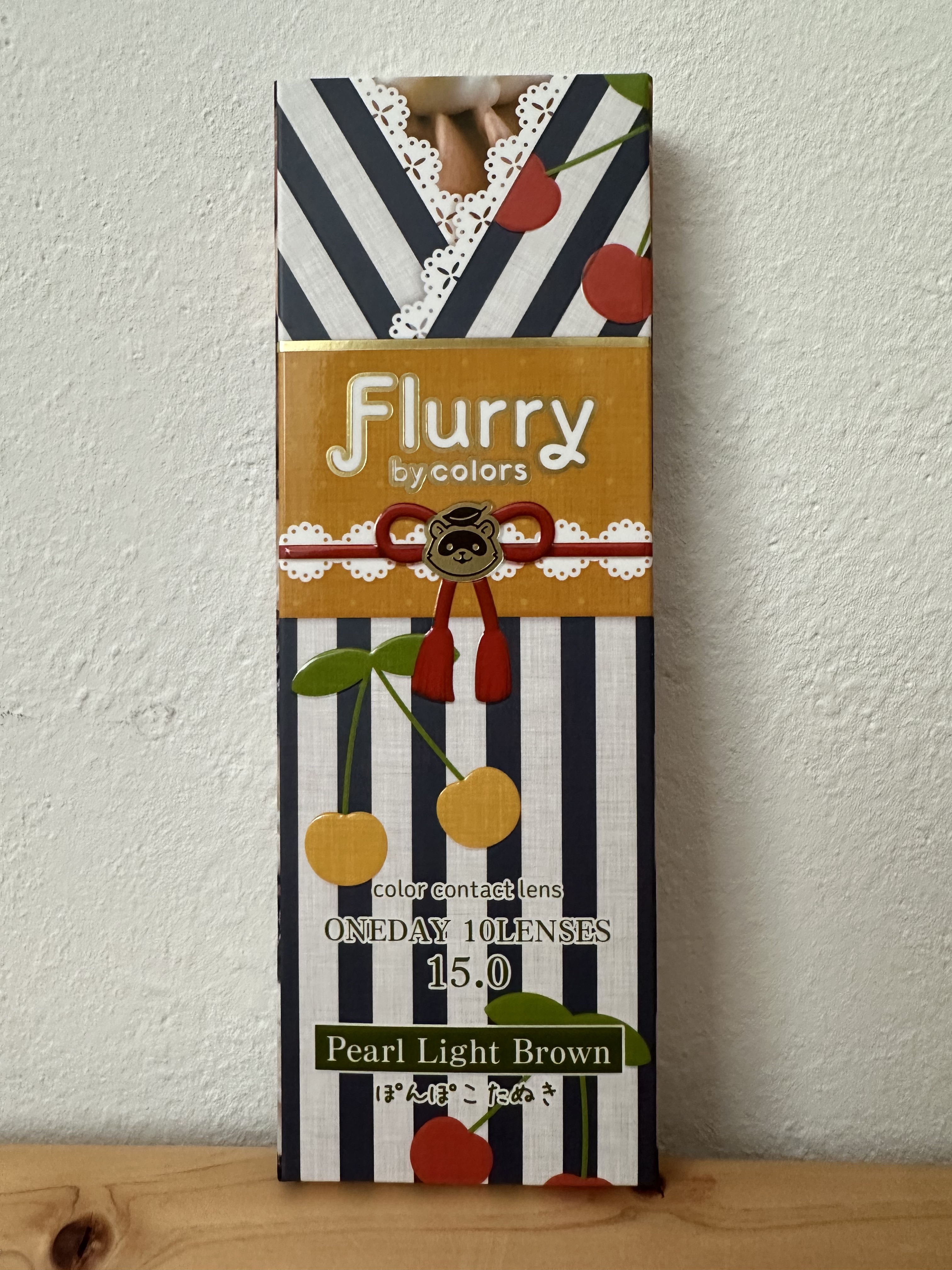 Flurry by colors 1day パールライトブラウン(ぽんぽこたぬき)/Flurry by colors/ワンデー（１DAY）カラコンを使ったクチコミ（1枚目）