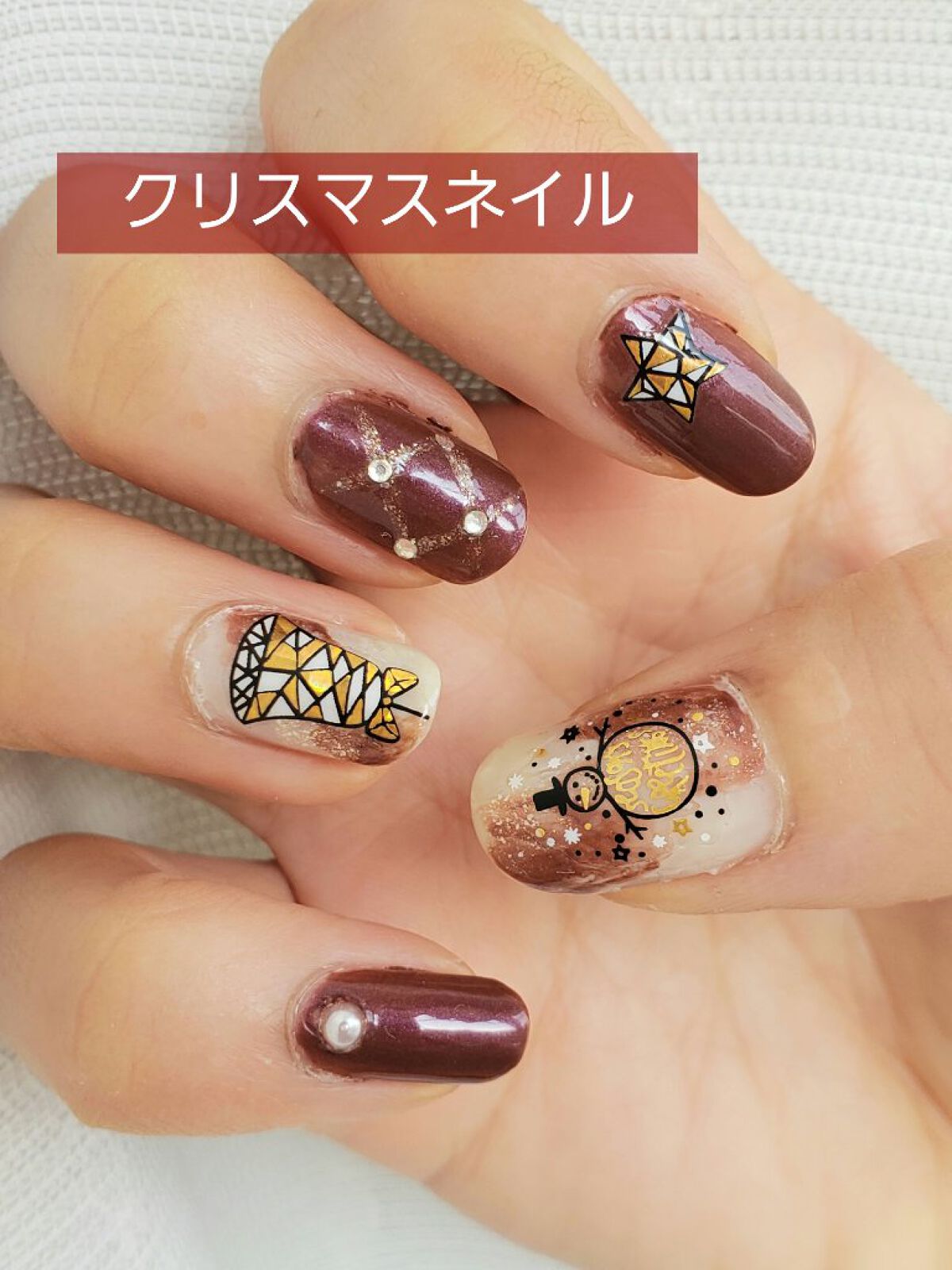 #セルフネイル,#クリスマスネイルのネイルデザイン