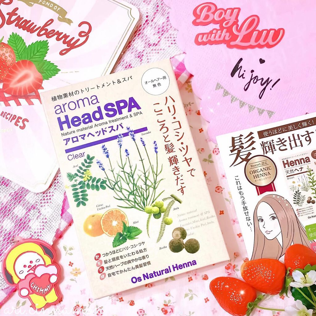 Os Natural Henna Os Natural Henna アロマヘッドスパのクチコミ「私はブリーチを何度もしていて﻿
かなりのダメージヘアなのですが、﻿
継続的に使ってみたら、﻿
.....」（1枚目）