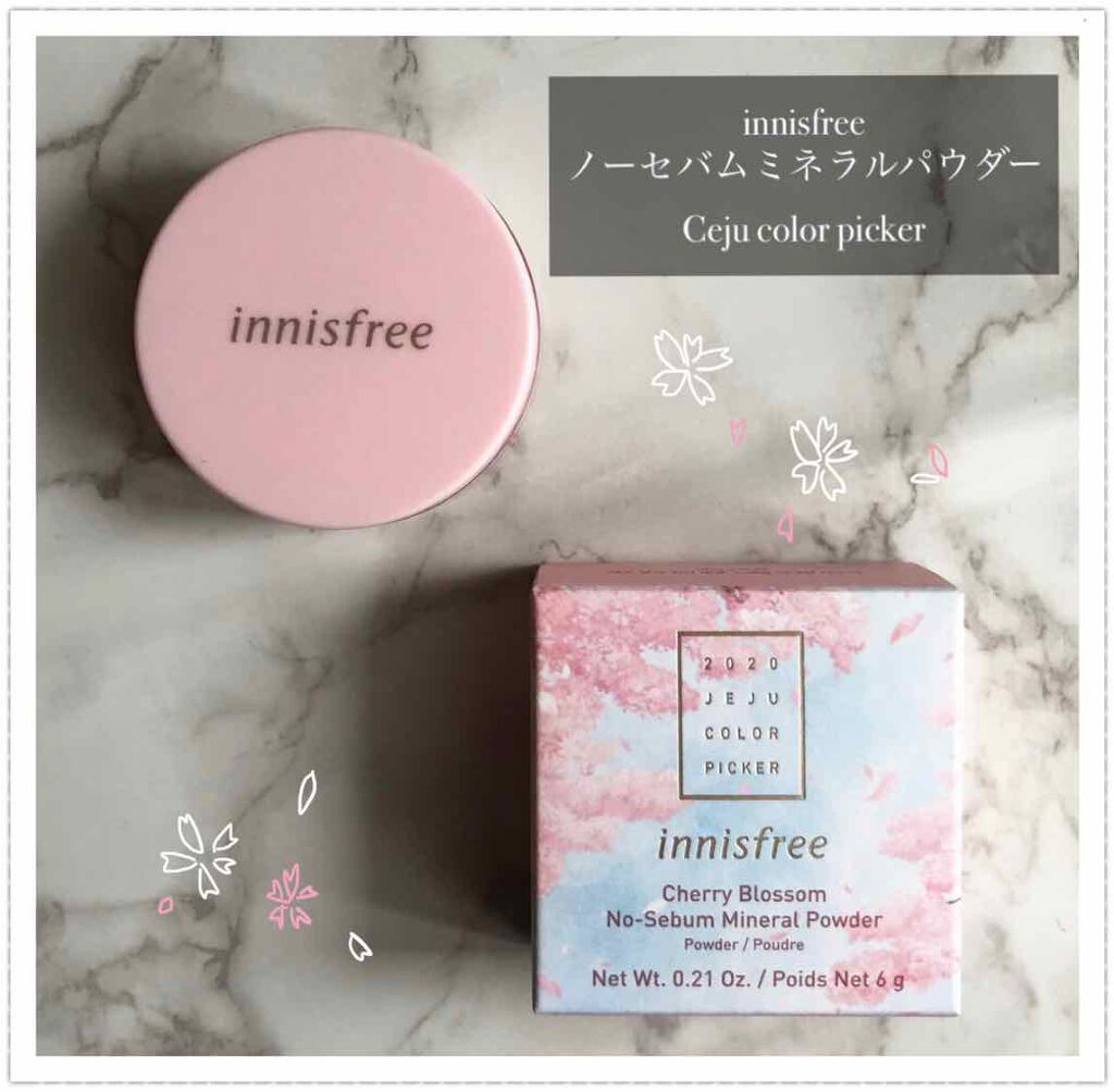 チェリーブロッサム ノーセバム ミネラルパウダー 2020 Jeju Color Picker/innisfree/ルースパウダーを使ったクチコミ（1枚目）