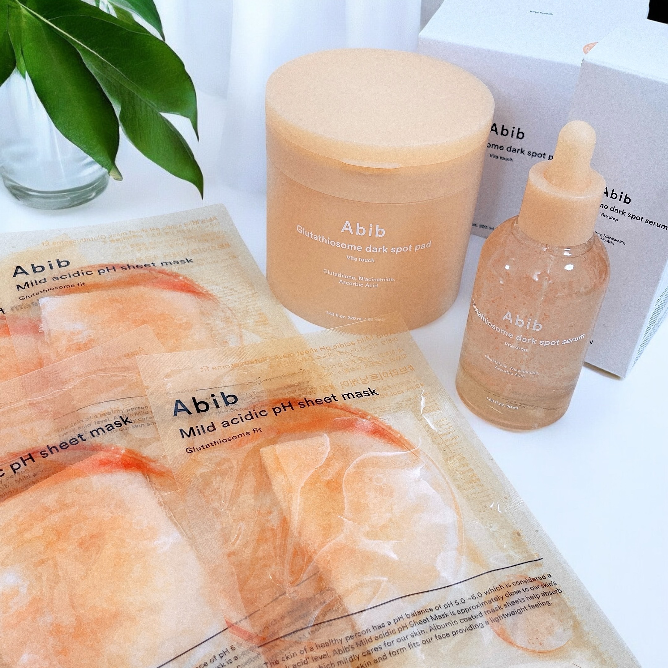 🧡Abib
グルタチオンソーム シリーズ
・ダークスポットセラムビタドロップ
・ダークスポットパッドビタタッチ
・弱酸性pHシートマスク

大好きなAbibから
遂に美白・くすみケアラインが遂に揃った🧡

白玉注射の成分としても注目を集