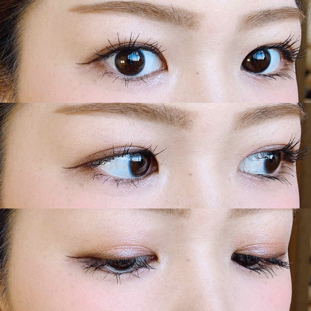 パウダーアイシャドウ ブルーミングキティ/DAISO/アイシャドウパレットを使ったクチコミ（3枚目）