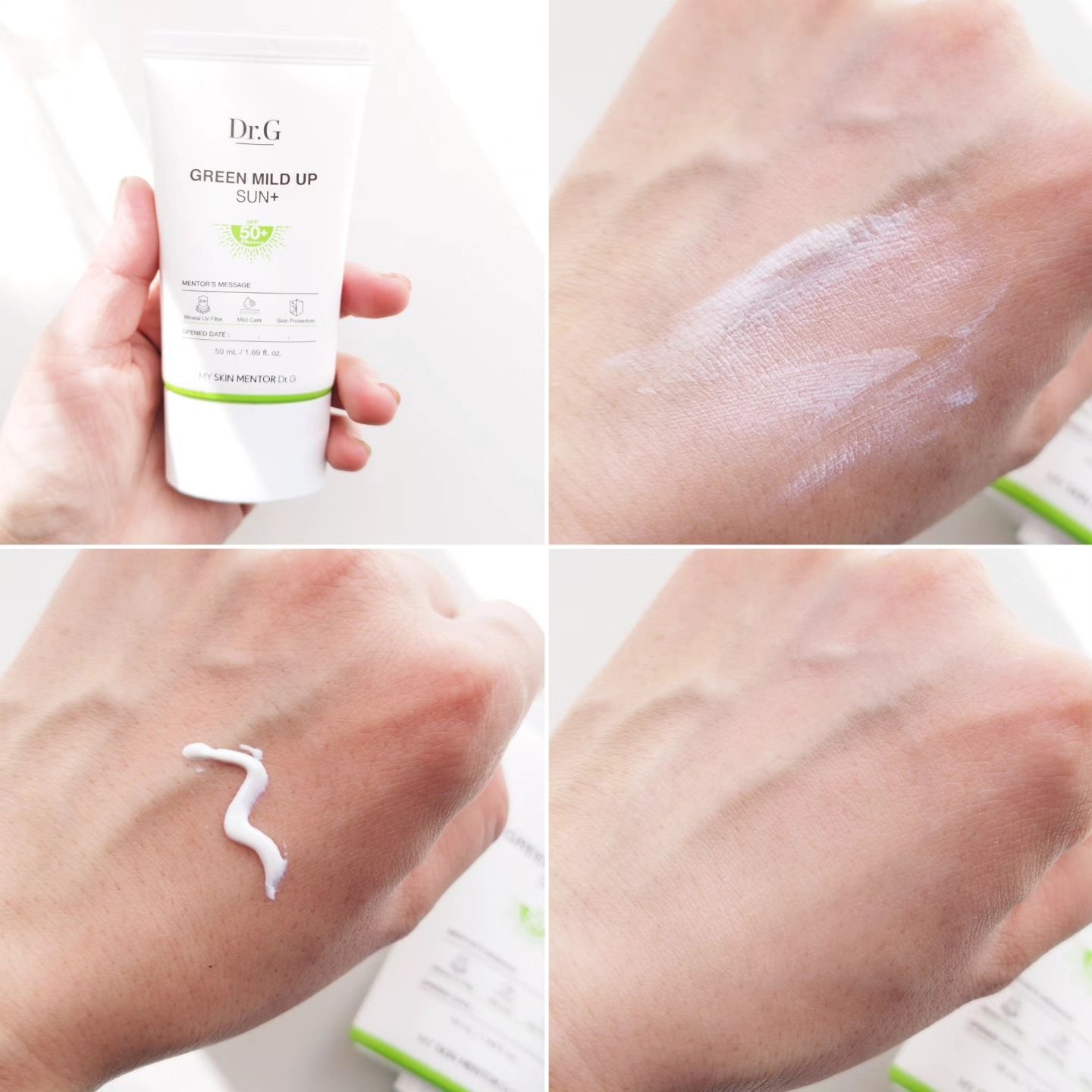グリーンマイルドアップサンプラス/Dr.G/日焼け止めクリームを使ったクチコミ（3枚目）
