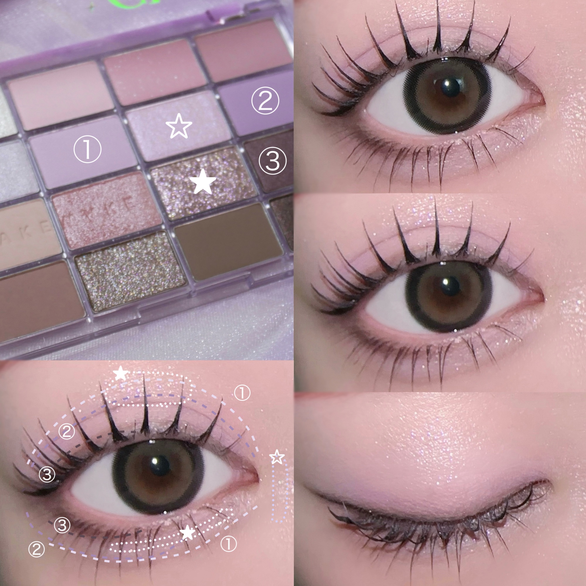 ソフトブラーリングアイパレット/wakemake/アイシャドウパレットを使ったクチコミ（3枚目）