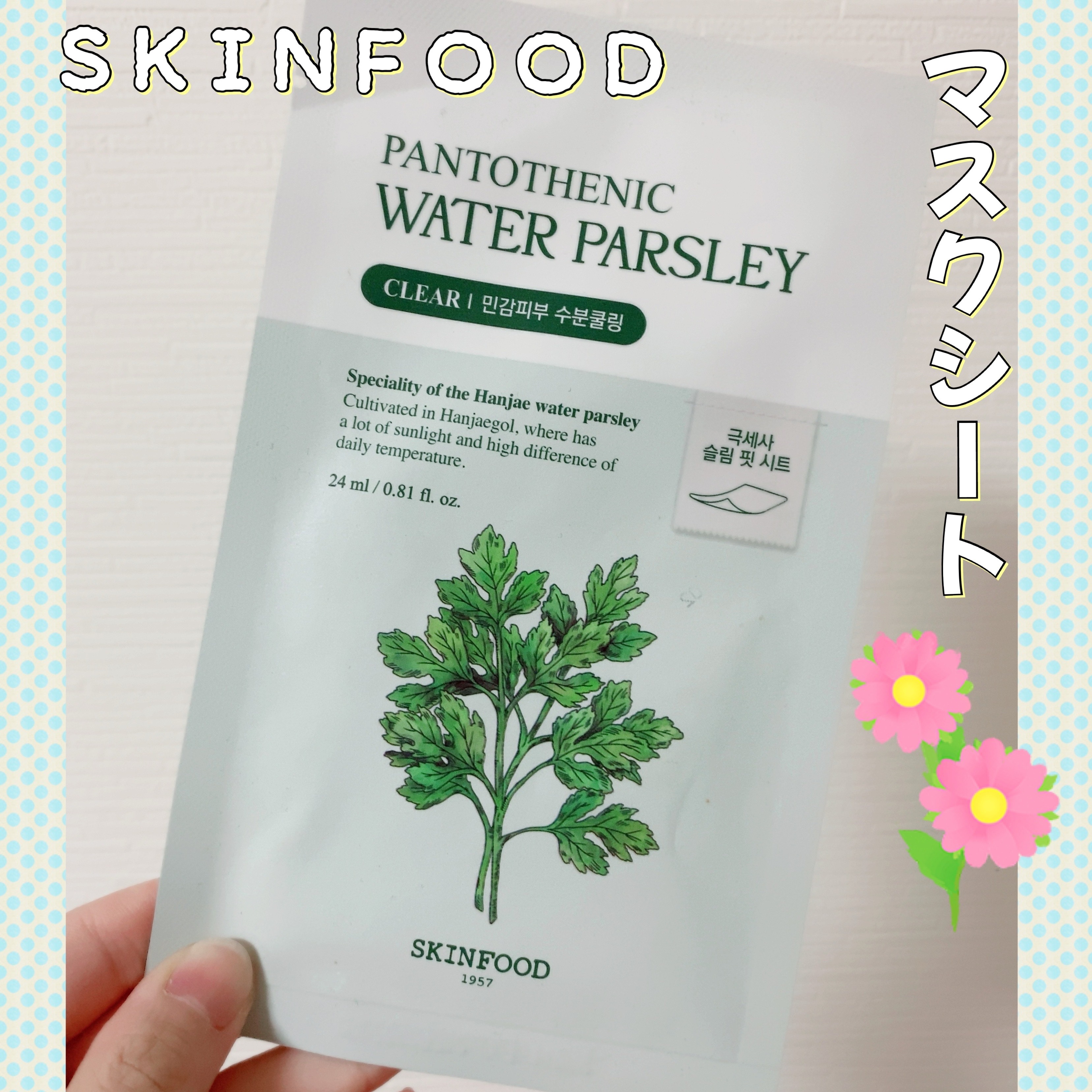 ☆*。肌悩みに合わせて選ぼ！SKINFOODのマスクシートで集中ケア✨️

こんばんは！みぃねです🐭

今回は SKINFOODの「パントテン ウォーターパセリ マスク」について紹介します！


SKINFOODでは 野菜や植物などのエキ