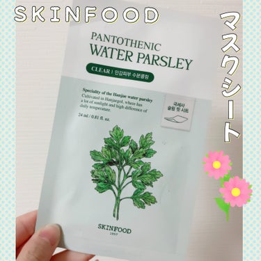 ☆*。肌悩みに合わせて選ぼ！SKINFOODのマスクシートで集中ケア✨️

こんばんは！みぃねです🐭

今回は SKINFOODの「パントテン ウォーターパセリ マスク」について紹介します！


SKI