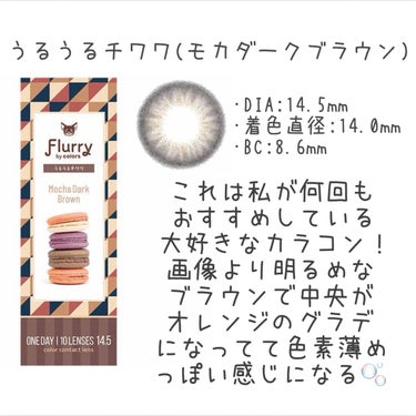 Flurry by colors 1day モカダークブラウン(うるうるチワワ)/Flurry by colors/ワンデー（１DAY）カラコンを使ったクチコミ（3枚目）