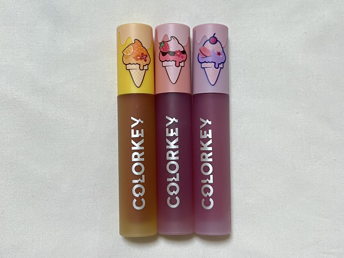 コールドスイーツ リップティント MINIリップボックス/COLORKEY/リップグロスを使ったクチコミ（3枚目）