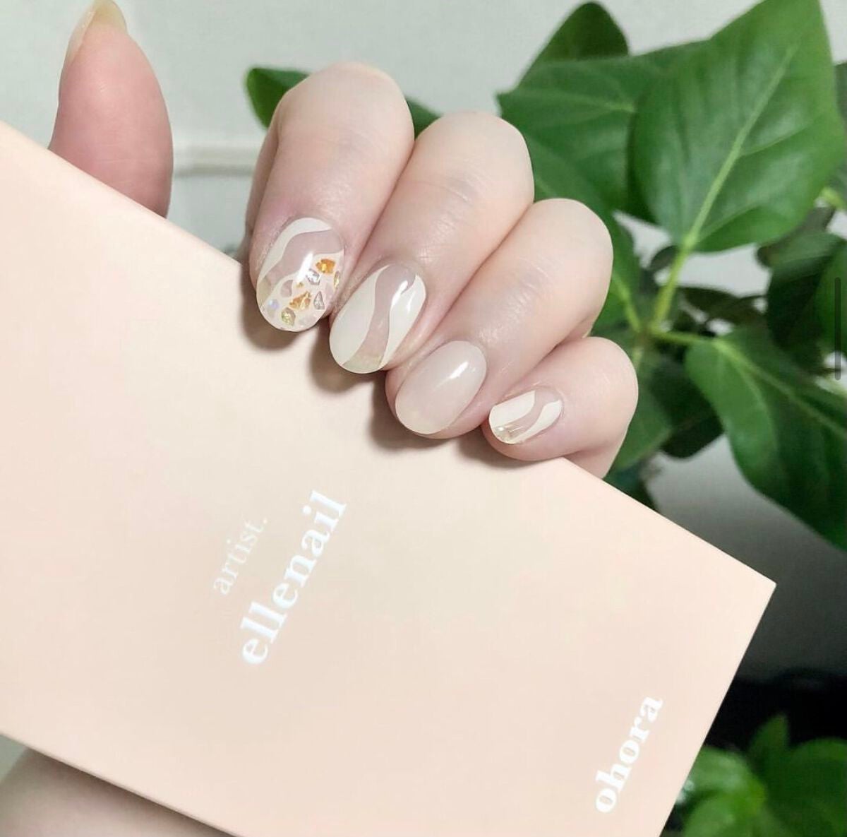 セミキュアジェルネイル(ハンド)/ohora/ネイルシールを使ったクチコミ(4枚目)