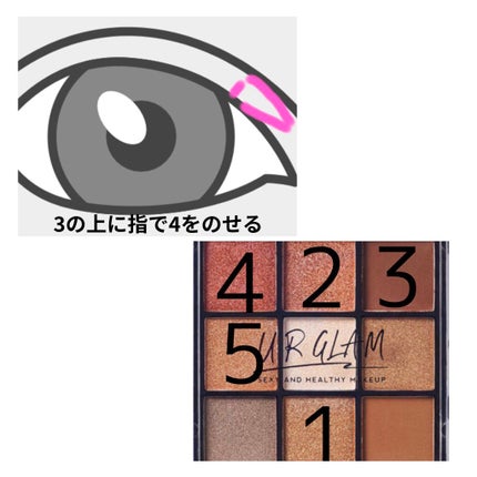 UR GLAM BLOOMING EYE COLOR PALETTE/U R GLAM/アイシャドウパレットを使ったクチコミ(5枚目)
