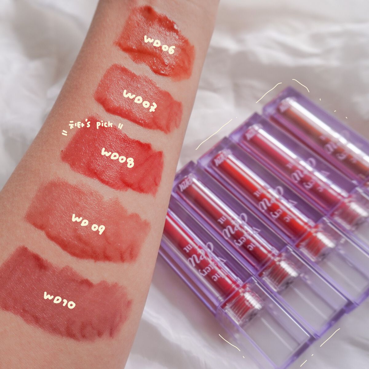 ザ ウォータリーデューティント WD6 クラッシュド パンプキン/MERZY/リップティントを使ったクチコミ（2枚目）