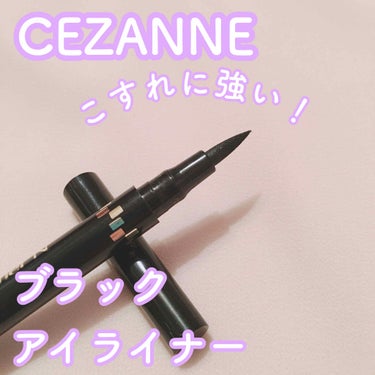 CEZANNE ブラックアイライナーNのクチコミ「【CEZANNE ブラックアイライナーN】

フエルトペンタイプのアイライナーです✨

フェル.....」（1枚目）