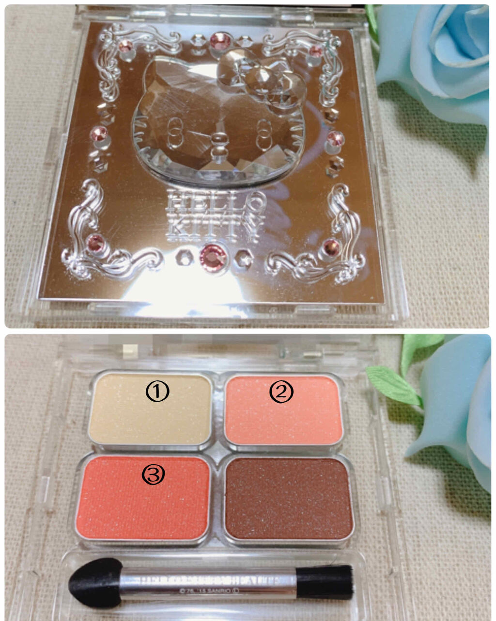 HELLOKITTY BEAUTE EYESHADOWPALETTE/サンリオ/アイシャドウパレットを使ったクチコミ（1枚目）