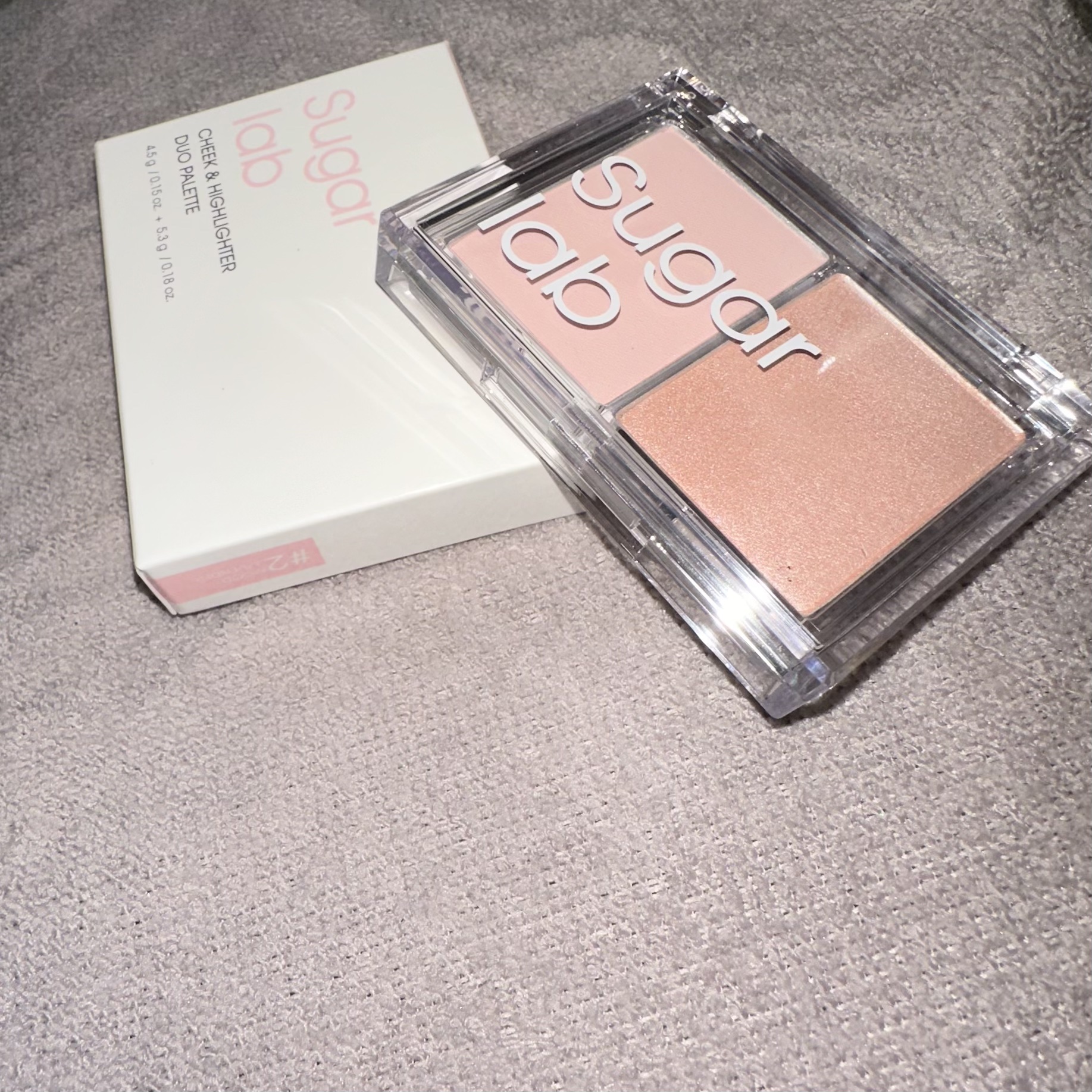 チーク&ハイライトデュオパレット/Sugar Lab/パウダーチークを使ったクチコミ（1枚目）