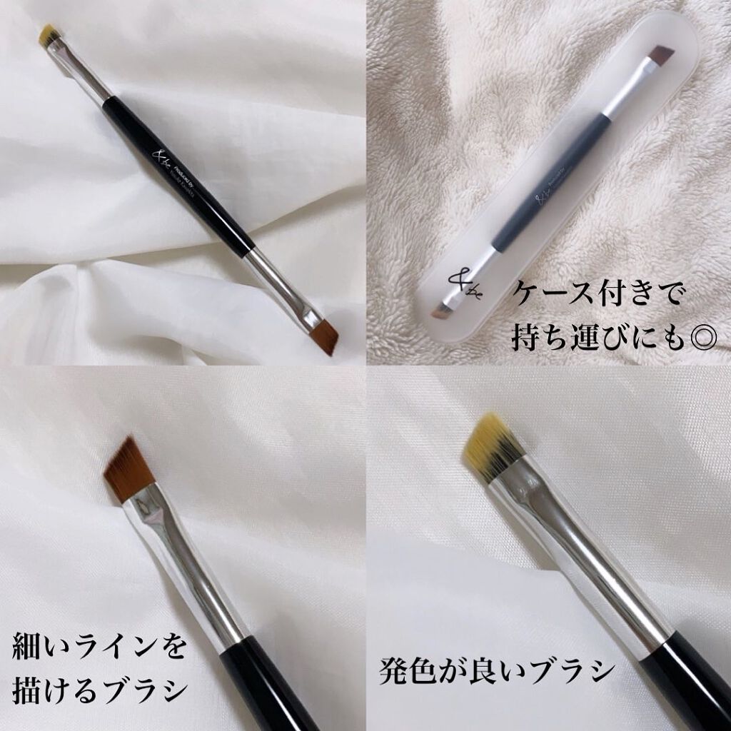 ダブルエンドアイブロウブラシ熊野筆/&be/メイクブラシを使ったクチコミ(2枚目)