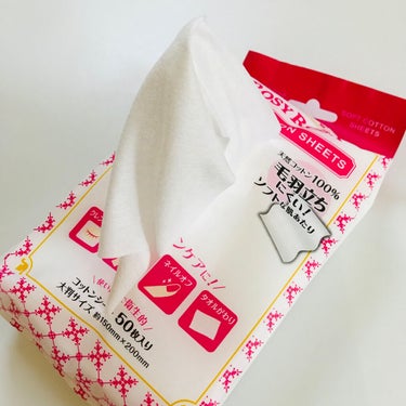 ロージーローザ ソフトコットンシート のクチコミ「▪️ROSY ROSA▪️
SOFT COTTON SHEETS


•50枚入り
大判サイズ.....」（2枚目）