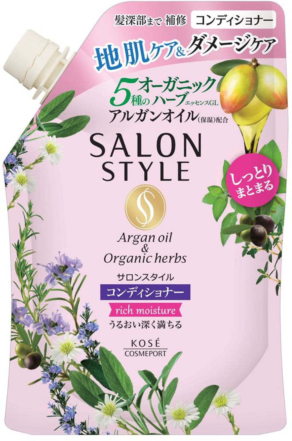 サロンスタイル シャンプー/コンディショナー (リッチモイスチュア) コンディショナー 詰め替え 360ml