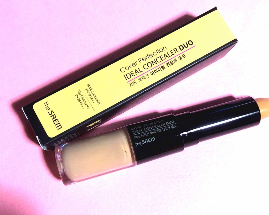 カバーパーフェクション アイディールコンシーラー デュオ/the SAEM/スティックコンシーラーを使ったクチコミ（1枚目）