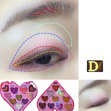 I Heart Revolution Heartbeats Eyeshadow Palette/MAKEUP REVOLUTION/アイシャドウパレットを使ったクチコミ（3枚目）