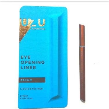 EYE OPENING LINER BROWN/UZU BY FLOWFUSHI/リキッドアイライナーを使ったクチコミ（3枚目）