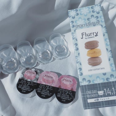 Flurry by colors 1day スモーキーアッシュブルー(妖艶フェレット)/Flurry by colors/ワンデー（１DAY）カラコンの画像