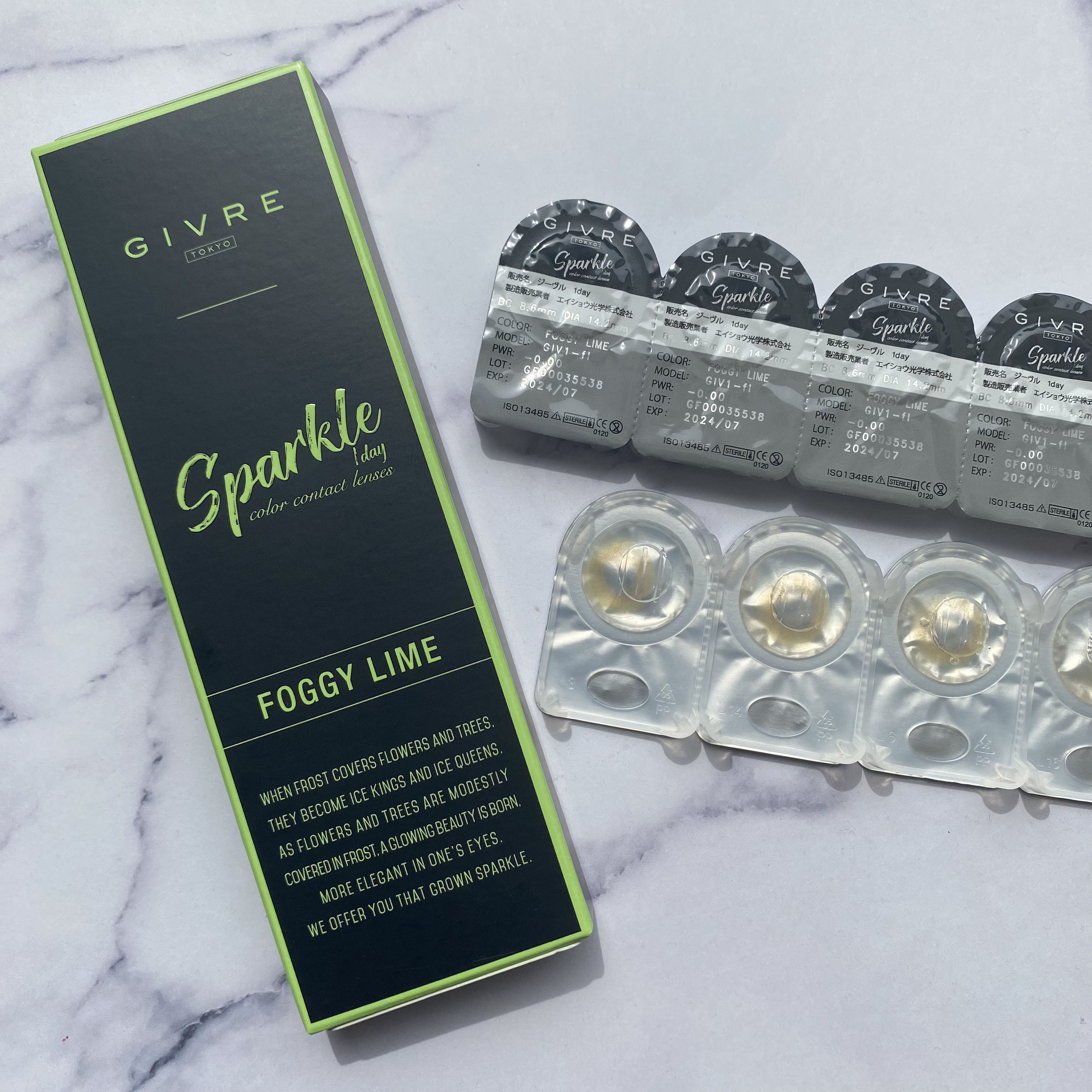 ジーヴル トーキョー スパークル/GIVRE TOKYO/カラーコンタクトレンズを使ったクチコミ（1枚目）