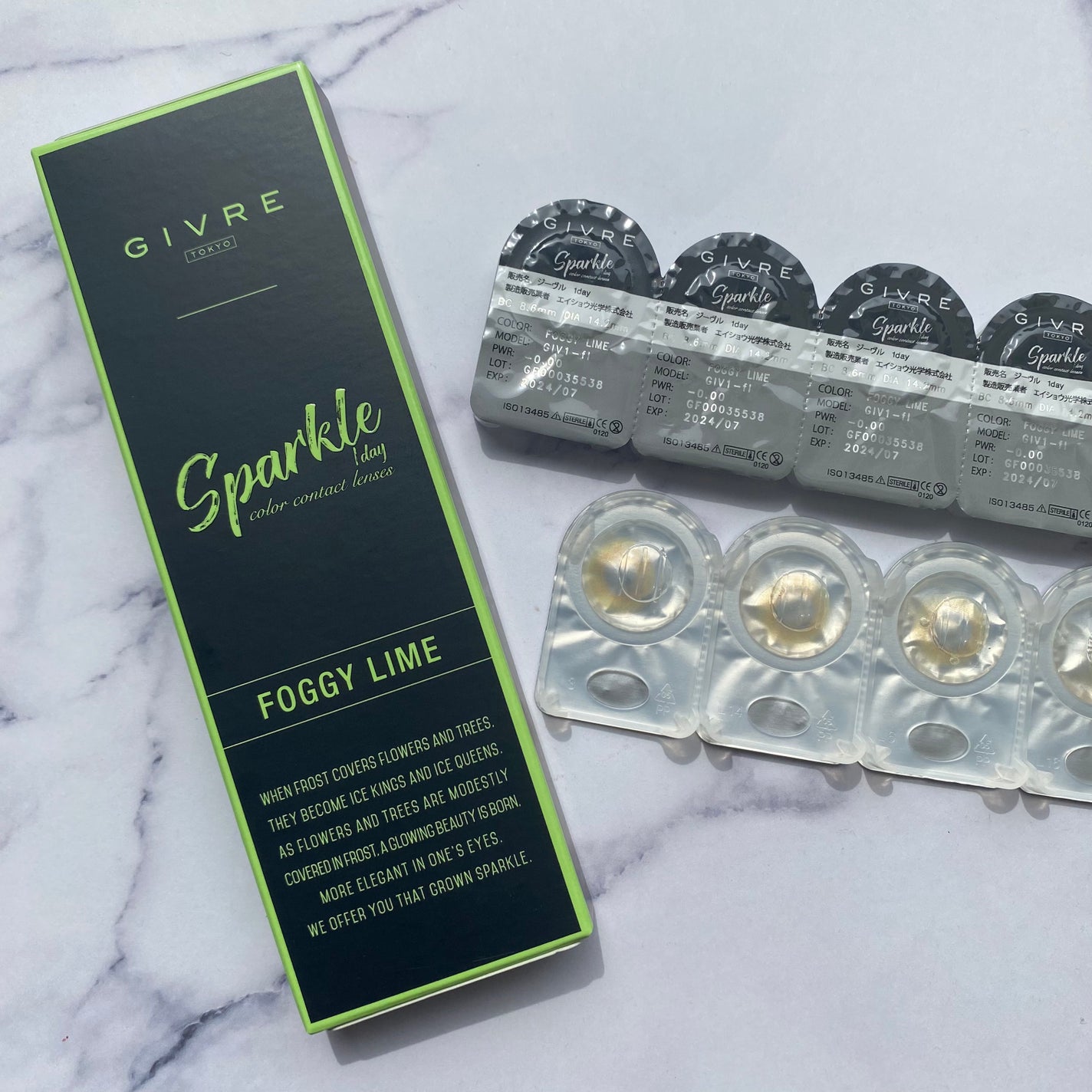 ジーヴル トーキョー スパークル/GIVRE TOKYO/カラーコンタクトレンズを使ったクチコミ(1枚目)