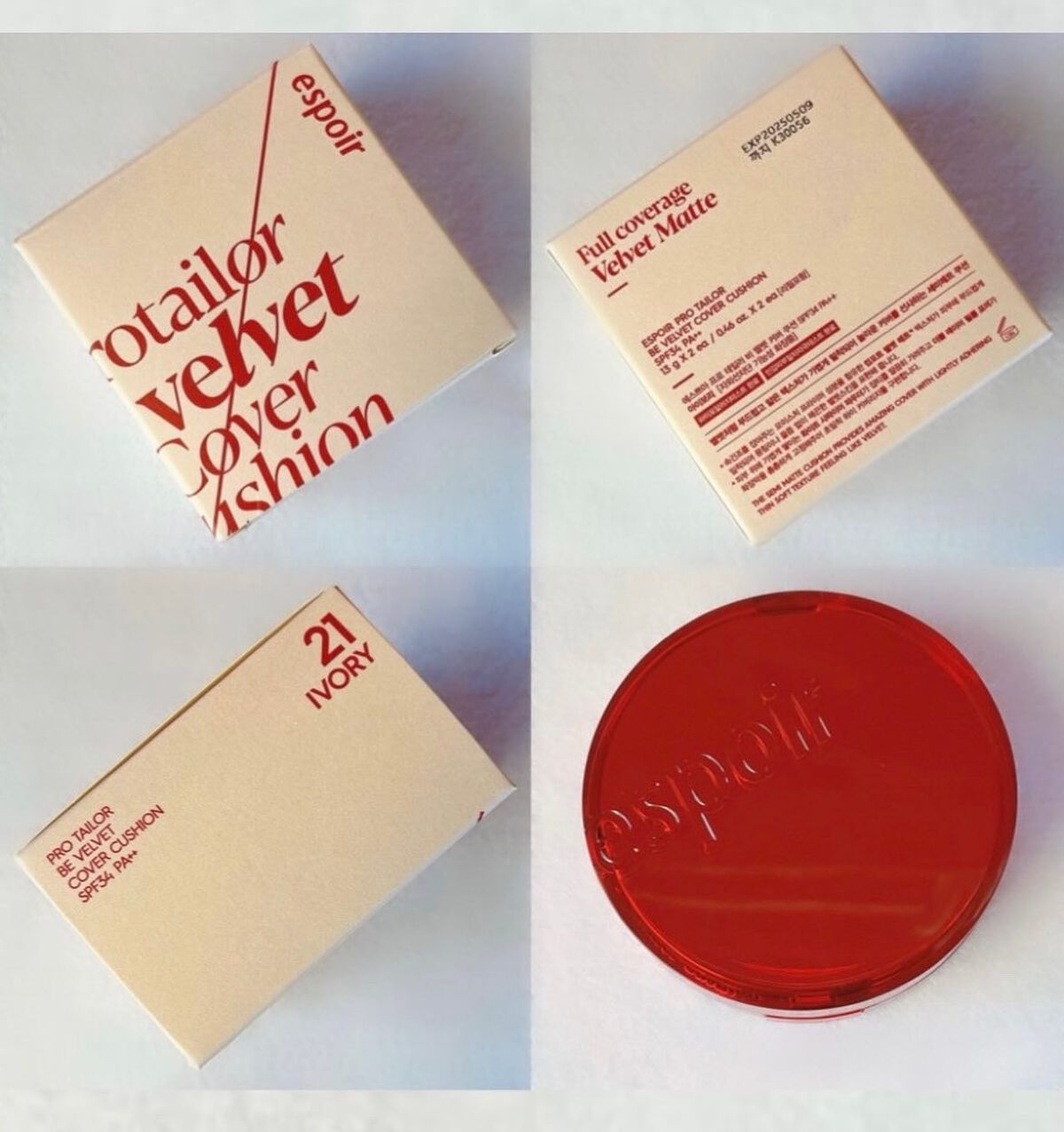 プロテーラービーベルベットカバークッション/espoir/クッションファンデーションを使ったクチコミ(2枚目)