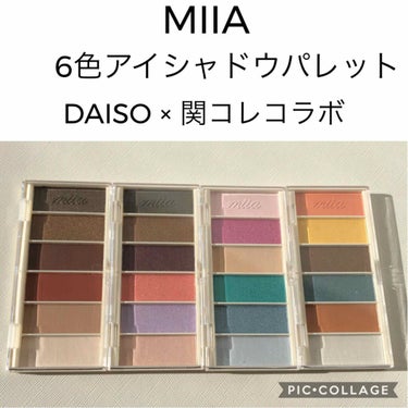 miia 6色アイシャドウ/DAISO/アイシャドウパレットを使ったクチコミ（1枚目）