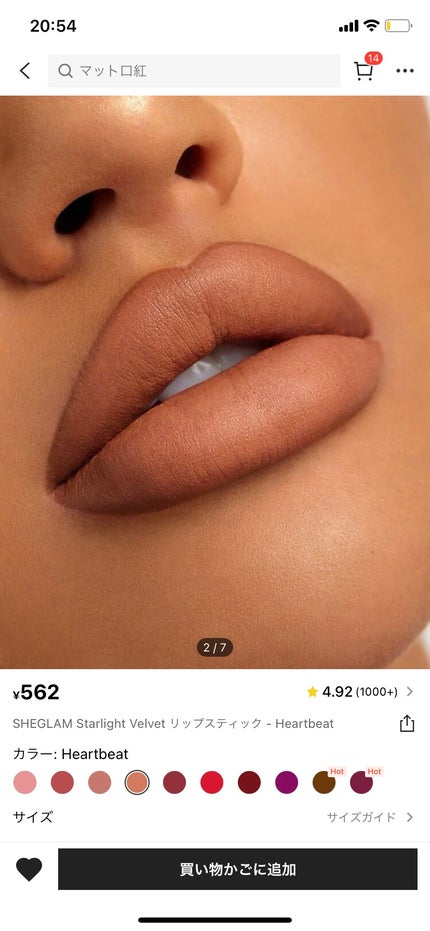 Starlight Velvet リップスティック/SHEGLAM/口紅を使ったクチコミ(7枚目)