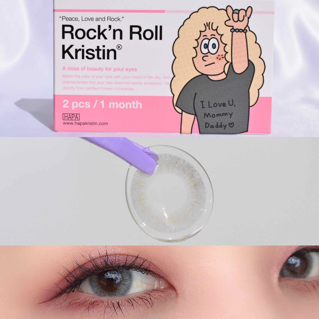 Rock'n Roll Kristin/Hapa kristin/カラーコンタクトレンズを使ったクチコミ(1枚目)