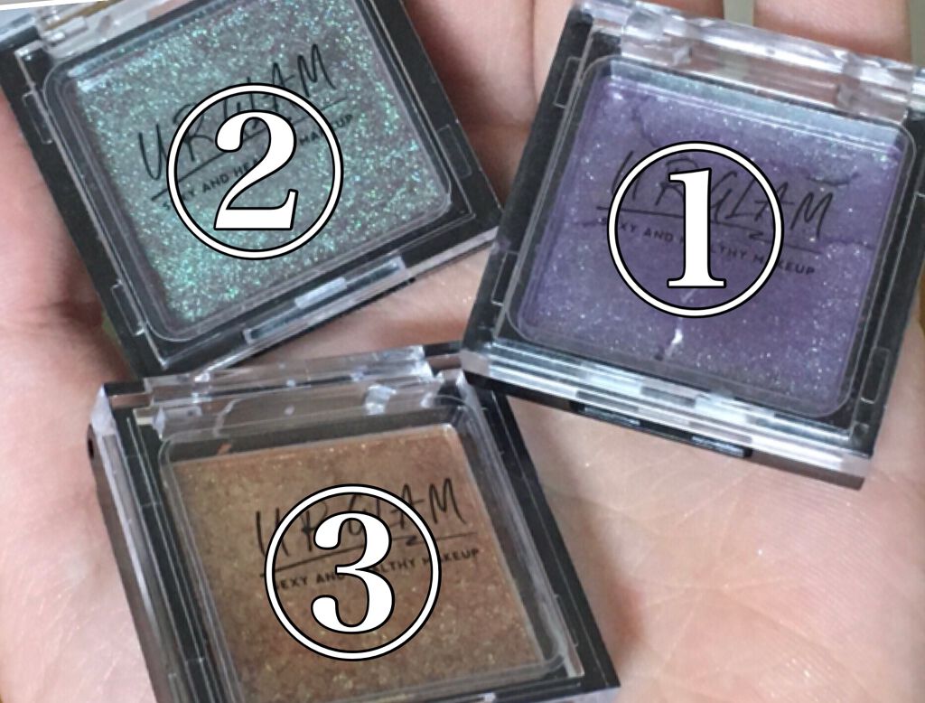 UR GLAM　POWDER EYESHADOW パープル/U R GLAM/単色アイシャドウを使ったクチコミ（2枚目）